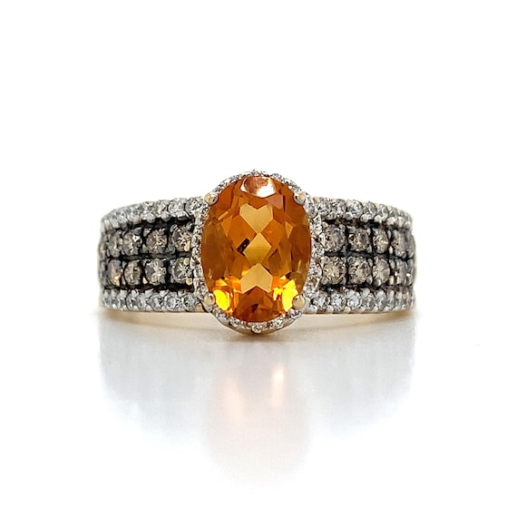 Le Vian 14k Honey Gold Citrine With Chocolate an … - image 1