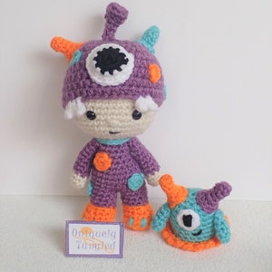 Felton in Monster Costume with Friend PDF Amigurumi Crochet Pattern