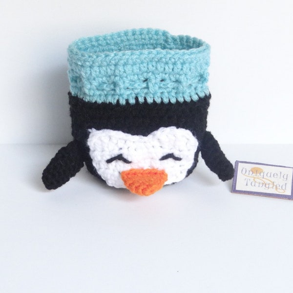 Penguin Pouch/Drawstring Bag- Crochet Pattern