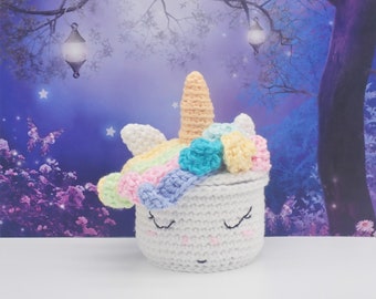 Unicorn Trinket Box- PDF Crochet Pattern