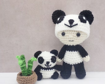 Felton in Panda Costume Costume- Crochet Amigurumi Pattern PDF