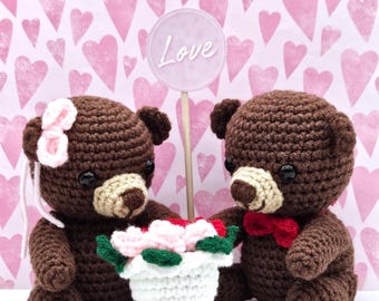 Beary Sweet Valentines- Crochet Pattern PDF