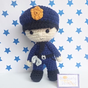 Felton in Police Costume PDF Amigurumi Crochet Pattern