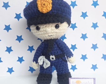 Felton in Police Costume PDF Amigurumi Crochet Pattern