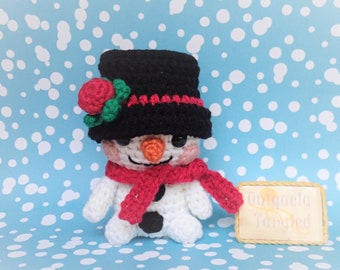 Snowy the Snowman- Crochet Amigurumi Pattern PDF