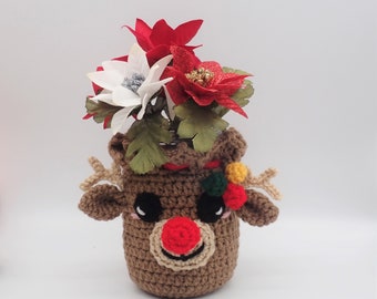 Reindeer Pouch/Cozy PDF Amigurumi Crochet Pattern