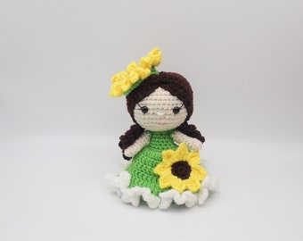 Sunflower Girl PDF Amigurumi Crochet Pattern