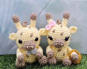 Giraffe Couple- Crochet Amigurumi Pattern PDF