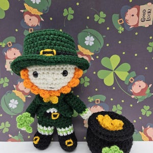 Felton in Leprechaun Costume PDF Amigurumi Crochet Pattern