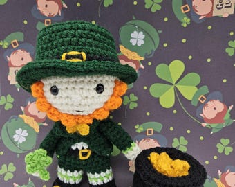Felton in Leprechaun Costume PDF Amigurumi Crochet Pattern
