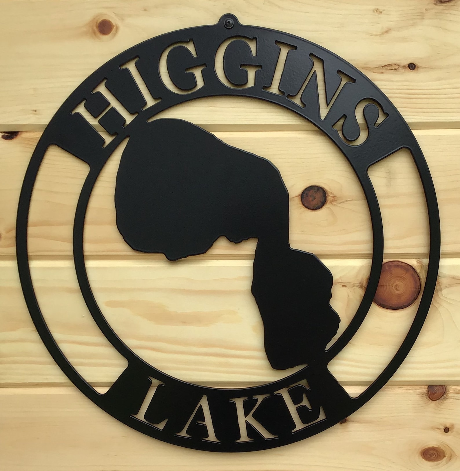 Higgins Lake Metal Sign | Etsy
