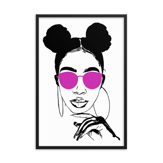 Melanin Black Female Cartoon Characters With Glasses