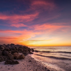 Beautiful Beach Sunset - Ocean, Florida, Wall Art, Beach Photography