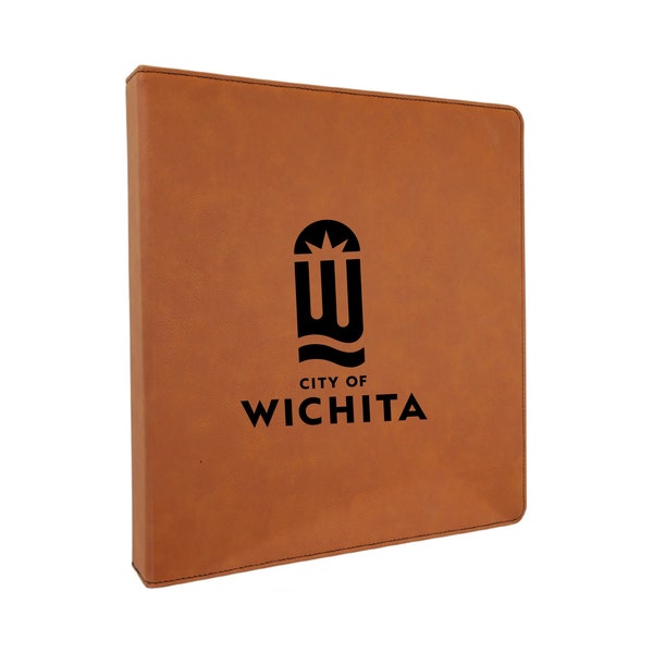 Custom 3 Ring Binder with logo Personalized, Business organizer with Logo Engraved