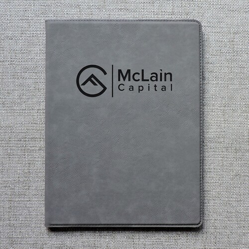 Business Logo Personalized Portfolio Customized Leatherette Etsy