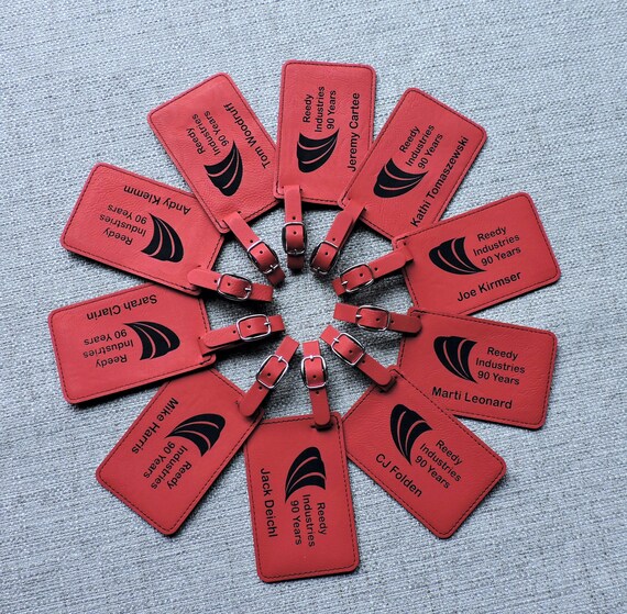 Custom Logo Luggage Tags Red Bag Tags 