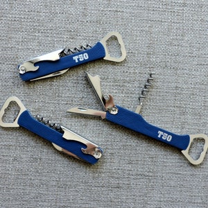 Wine opener, Bottle opener With Custom Logo laser engraved into it, Corkscrew