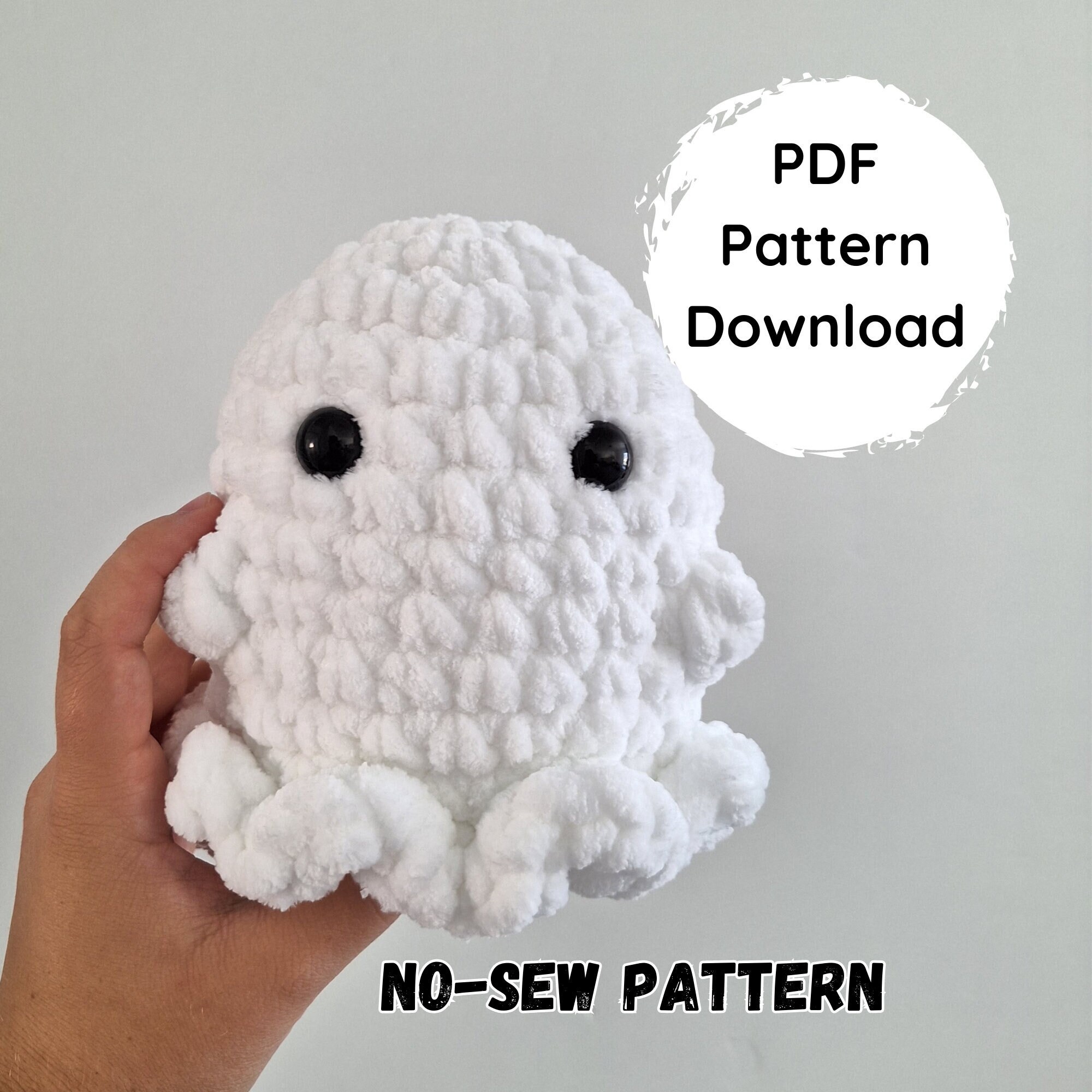 No-sew Ghost Crochet PDF Pattern Digital Download for Halloween ...