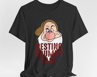 Grumpy Shirt, Funny Disney Shirts, Resting Grumpy Face S-4X