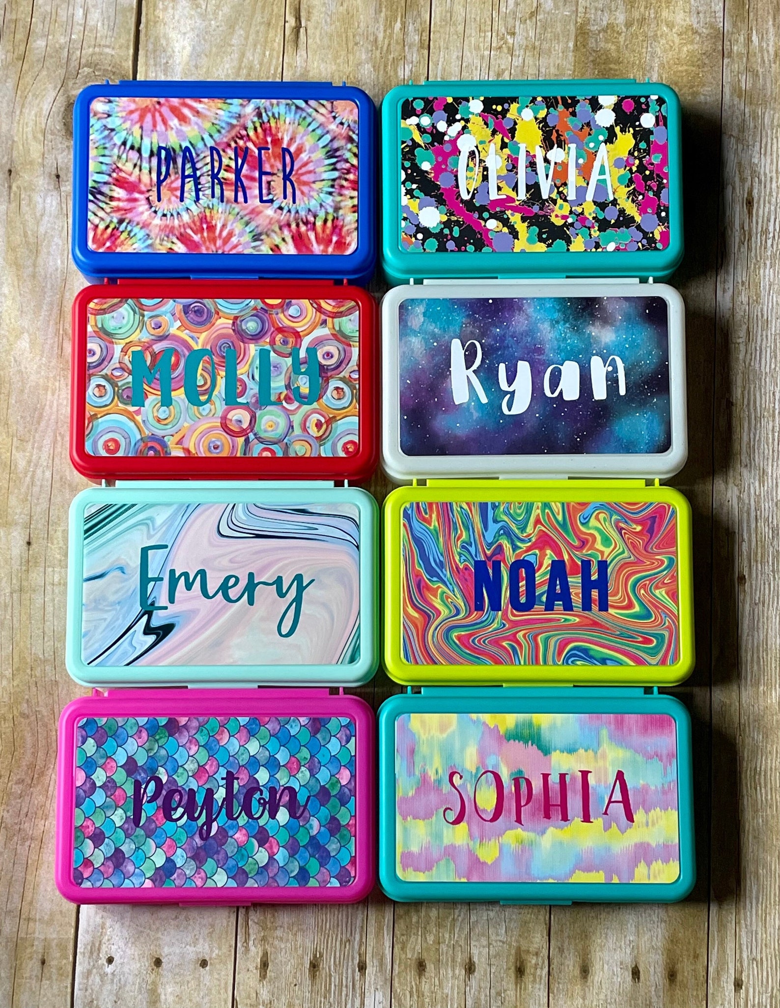 Personalized Crayon Box Back to School Pencil Case Custom Etsy