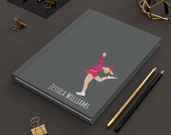 Personalize Figure Skater Journal Hardcover: Ice Skating Student Coach Gift, Fonyea Sports