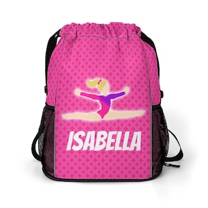 Personalized Gymnastics Drawstring Bag: Water-Resistant Gym & Travel Bag, Fonyea Sports