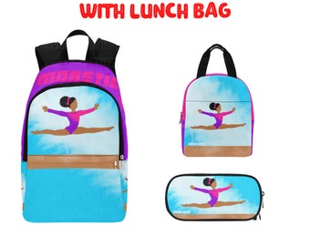 bekey Simone Biles Lunch Tote Bag Lunch Box para mujer adultos niños niñas escuela Picnic de viaje para bolsas de comestibles 