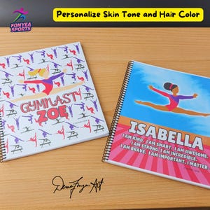 Personalized Gymnast Notebook: Active Cutie Design, School Supplies, Fonyea Sports