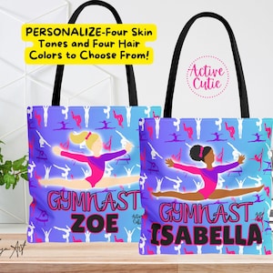 Personalized Gymnast Tote Bag: Ombre Blue, Fonyea Sports