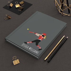 Personalized Softball Girl Hardcover Journal: Fast-Pitch, Fonyea Sports