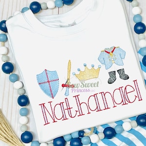 PRINCE Boy Cinderella Magical Vacation Boutique Embroidery Shirt, Prince, Royalty, Matching Sibling Shirts, Brother, Monogram Birthday Shirt
