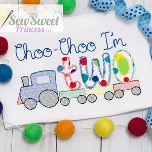 TRAIN 2nd BIRTHDAY Shirt - Choo Choo Birthday - TWO Birthday