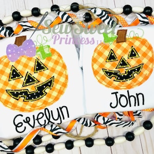 Boy Girl HALLOWEEN Personalized Monogram Custom Boutique SHIRT - Pumpkin, Jack-o-Lantern, Pumpkin Patch, Trick-or-Treat, First Halloween
