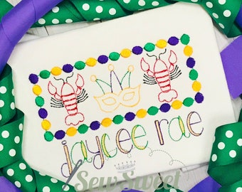 MARDI GRAS Personalized Custom Boutique SHIRT - Parade - Fat Tuesday - Crawfish - New Orleans - Beads
