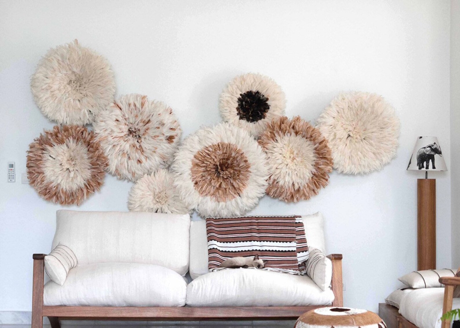 White Juju Hat Wall Décor Set of 3 at Free Shipping Cost Etsy Canada