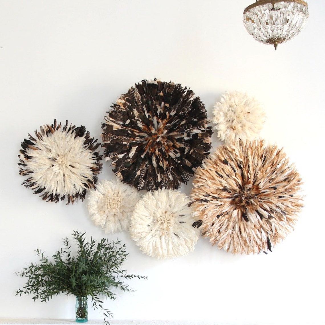 Juju hat wall decor set 2 in 60cm 2 in 40cm 2 in 30cm at Etsy