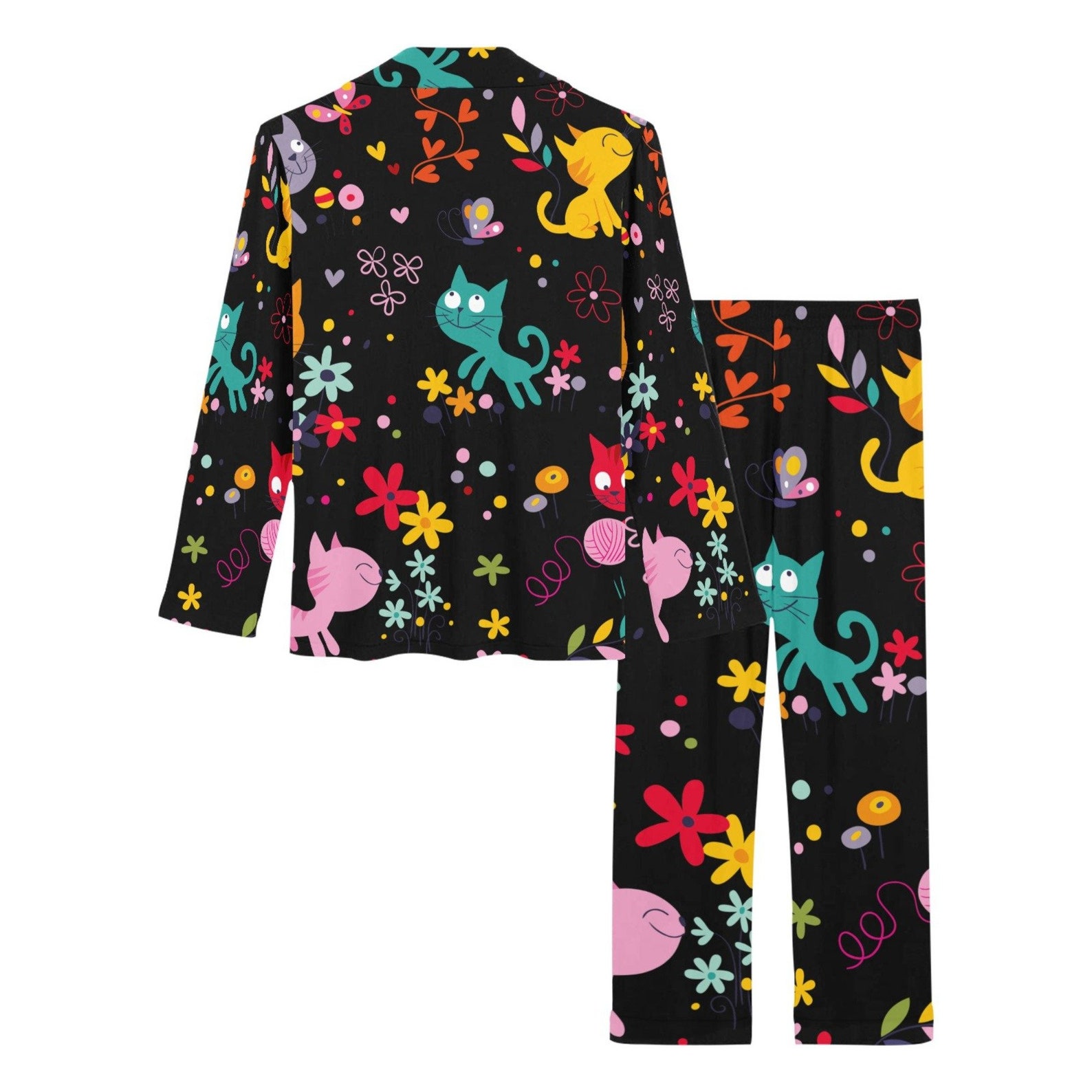 Cat Pajamas Womens Cat Pajamas Cat Pyjamas Designer Etsy