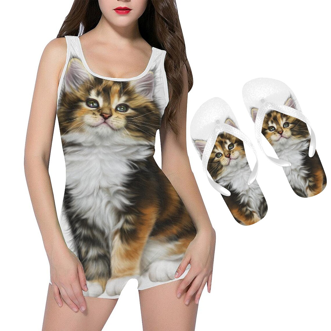 Cat Swimsuit Cat Bathing Suit Women's Designer Calico Etsy