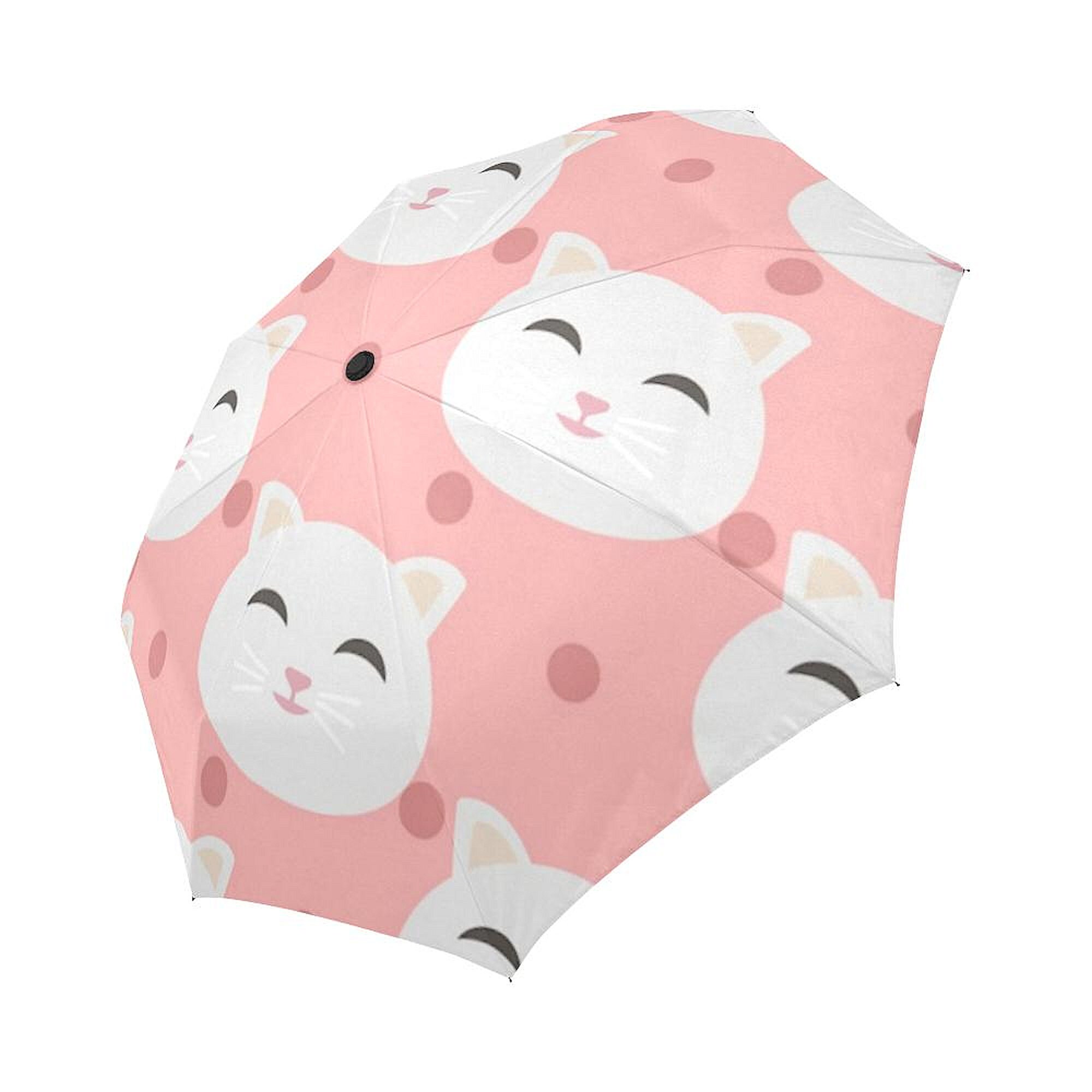 Compact & Portable Accessory with Photo-Realistic Kitty Images The Paragon Cat Umbrella 