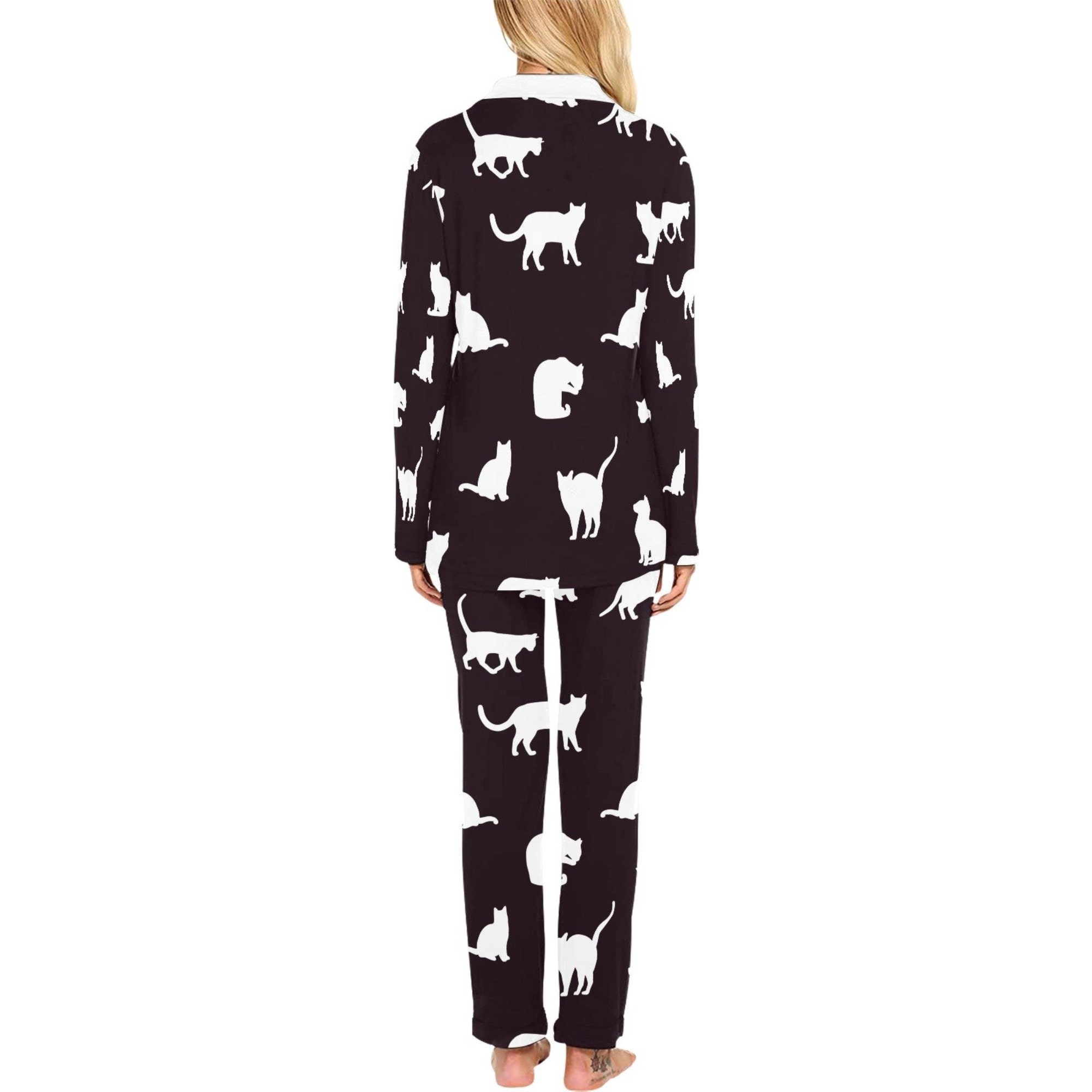 Cat Pajamas Womens Cat Pajamas Cat Pyjamas Designer Etsy