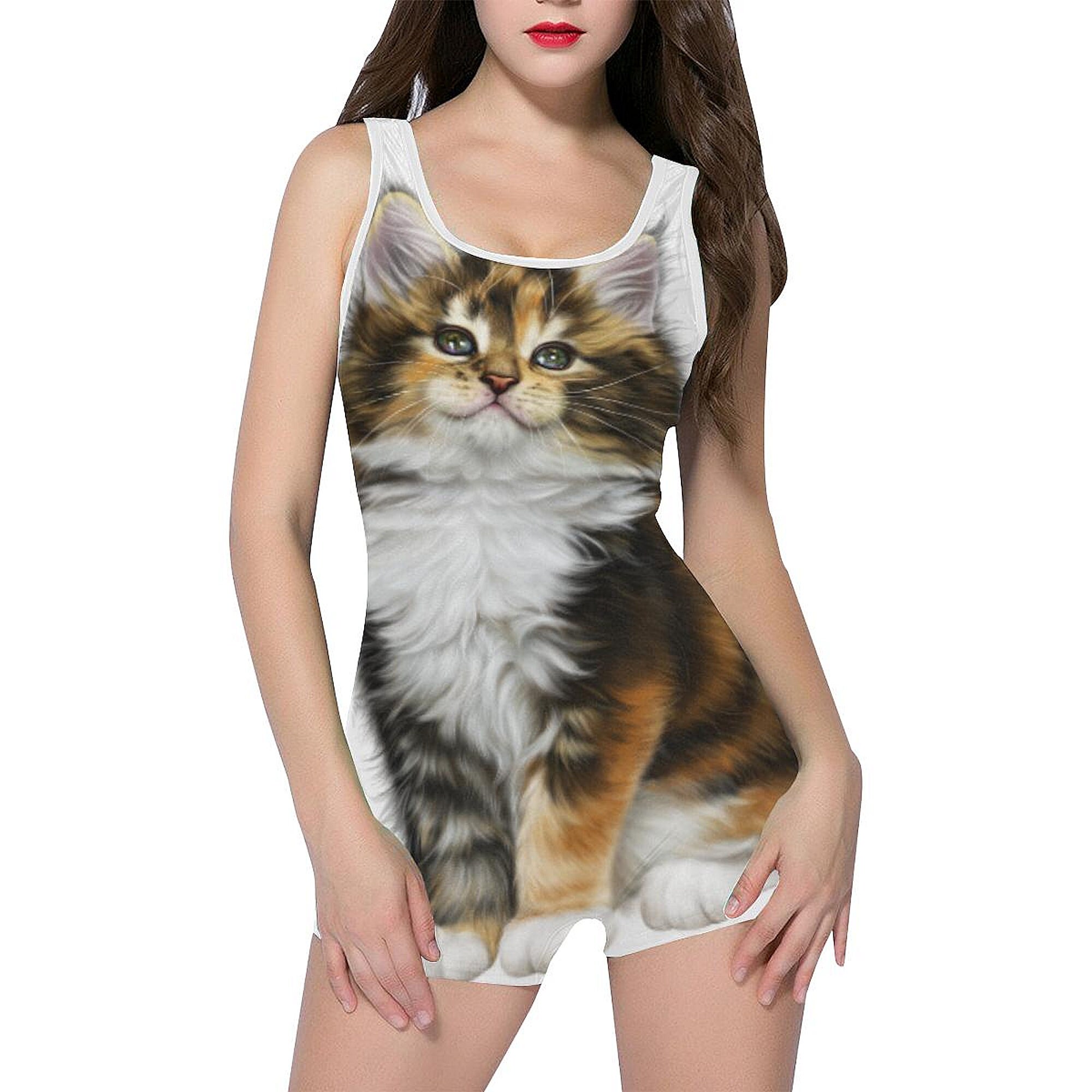 Cat Swimsuit Cat Bathing Suit Women's Designer Calico | Etsy