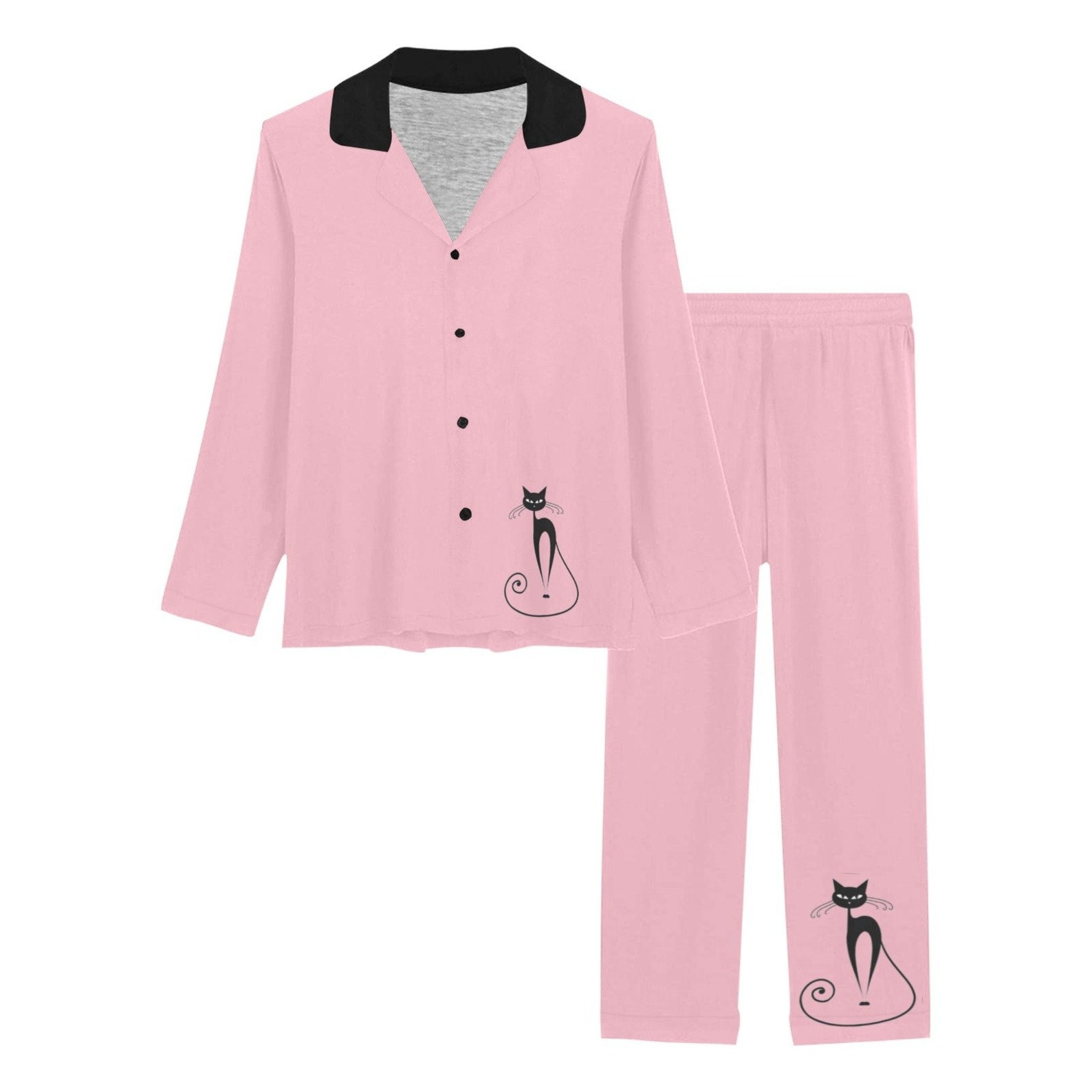 Cat Pajamas Womens Cat Pajamas Cat Pyjamas Designer Etsy