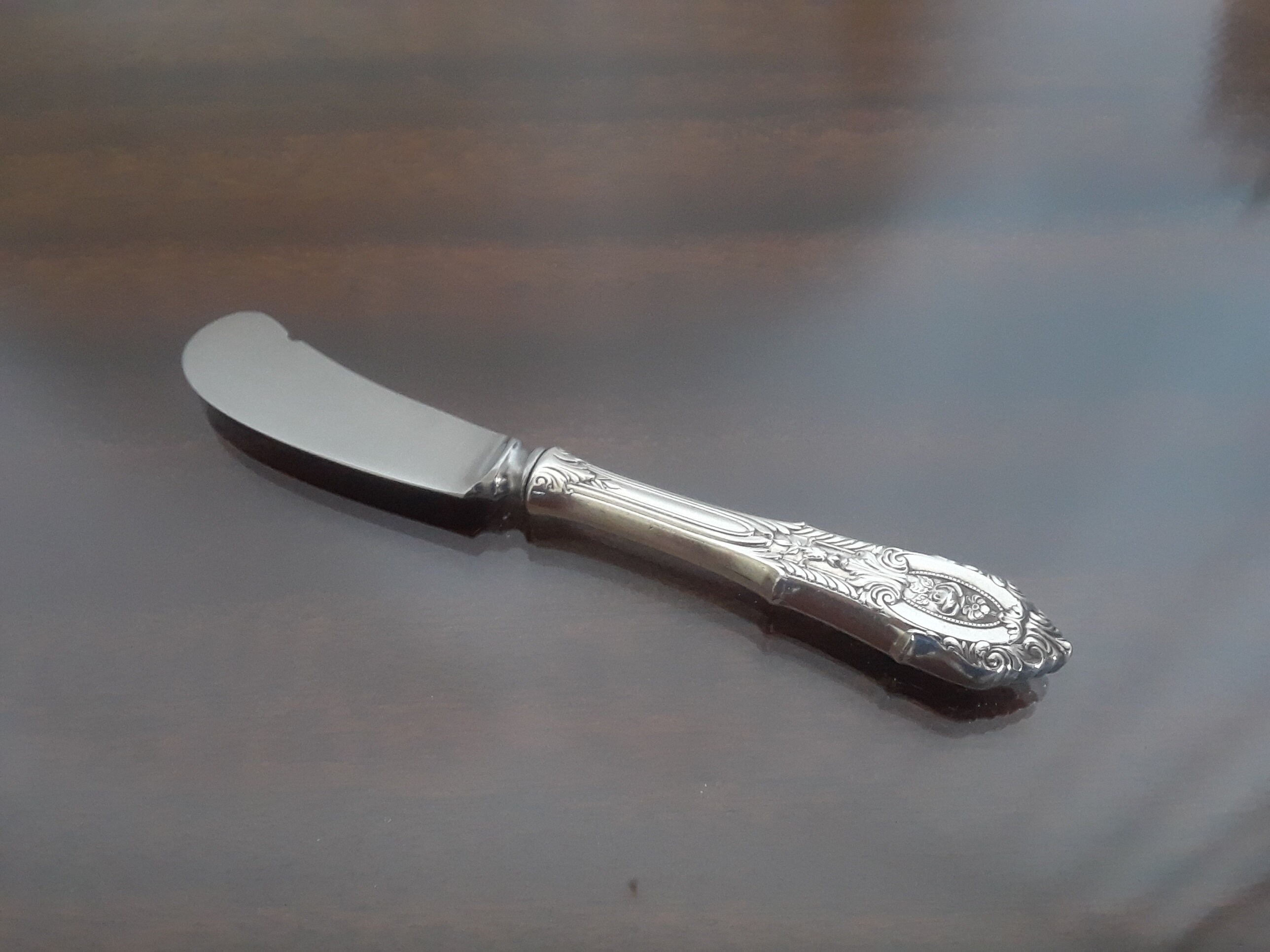 Four Sterling Silver Butter Knives with Notch Rose Etsy.de