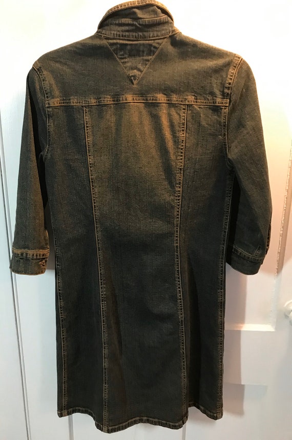 Vintage button up Denim dress Sz medium - image 5