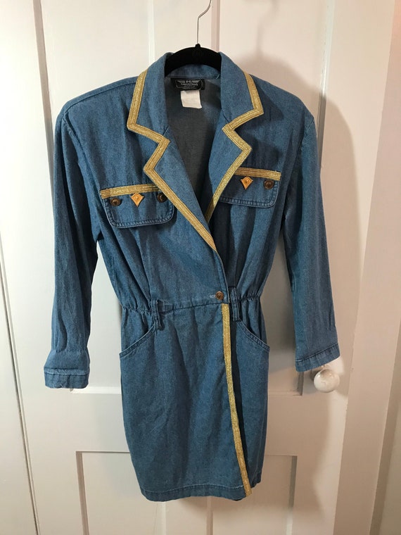 80s denim dress