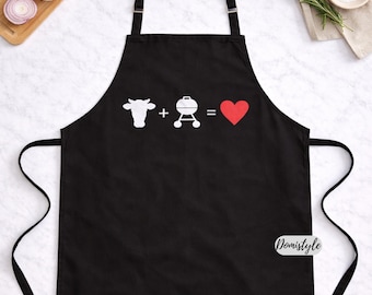 BBQ Apron for Men, Grill Master Gift, Funny Cookout Apron, Father’s Day BBQ Gift