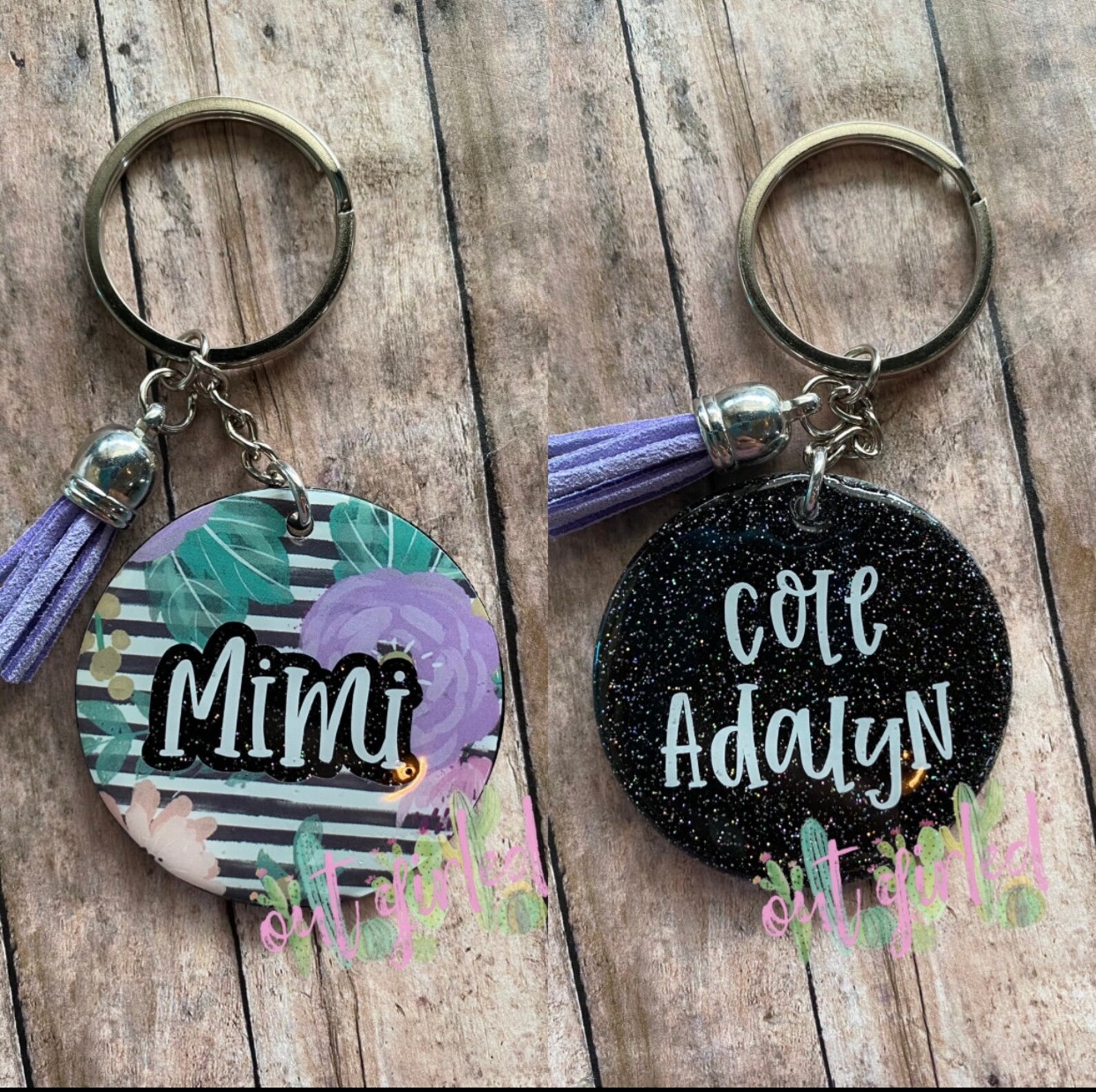 Personalized 2in circle keychain Completely customizable Etsy