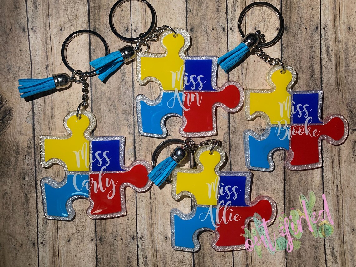 Autism awareness keychain Completely Customizable Etsy