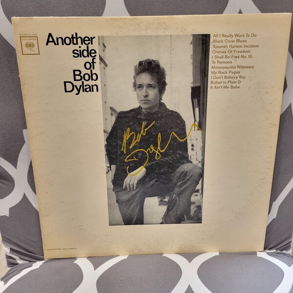 Bob Dylan signed lp Another Side of Bob Dylan, Original Album, Vintage Vinyl Record, Great Gifts, 60s 80s 90s