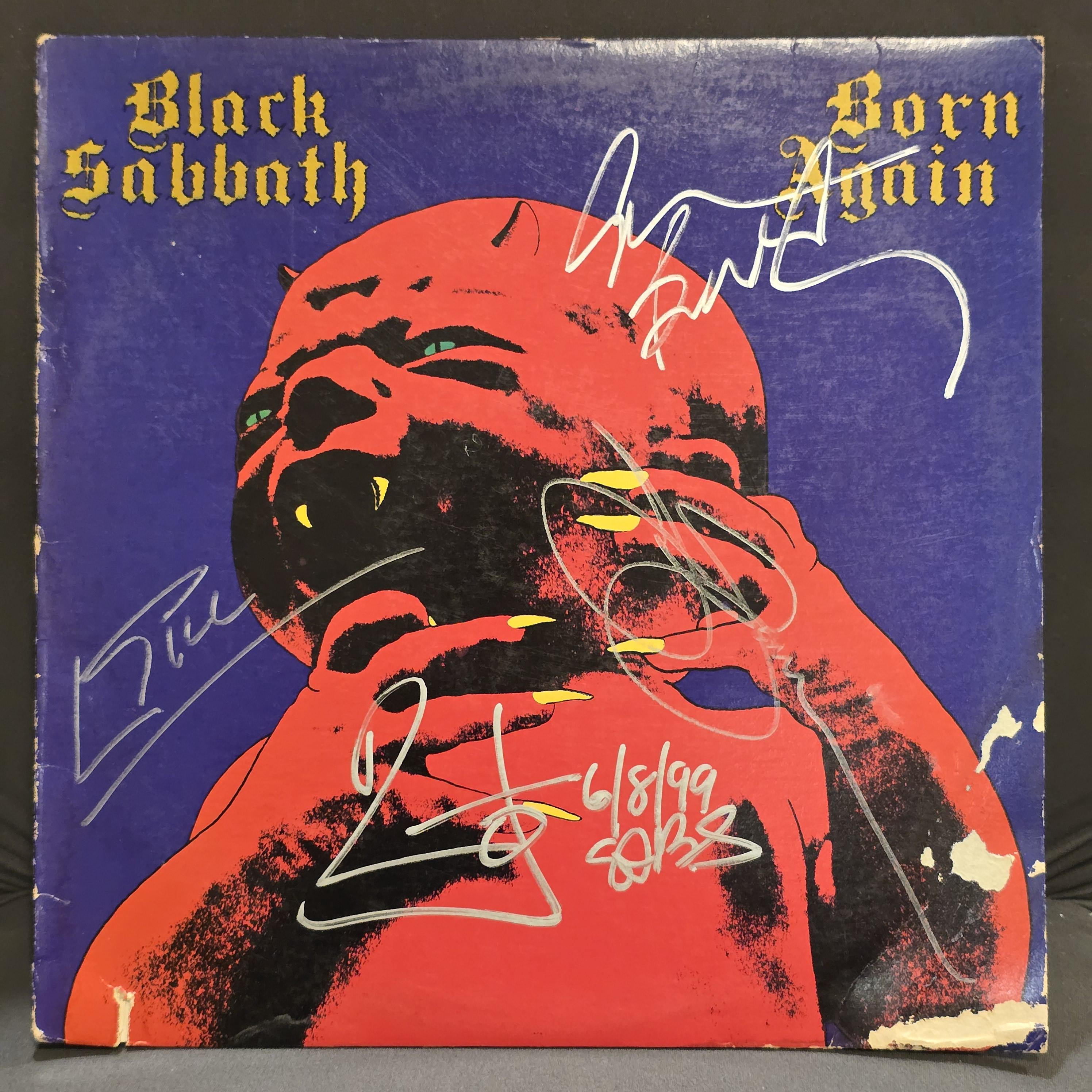 Black Sabbath Signed Lp Born Again, 4 Members, Original, Vintage